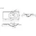 Умывальник CeramicaNova Element CN7003L 101x46,5 чаша справа белый