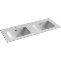 Умывальник CeramicaNova Element CN7004 121x46,5 две чаши, белый