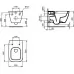 Унитаз Ideal Standard I.Life B T461401+T468301 с технологией RimLS+ (безободковый) с сиденьем SoftClose белый (подвесной)