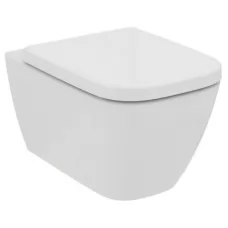 Унитаз Ideal Standard I.Life B T461401+T468301 с технологией RimLS+ (безободковый) с сиденьем SoftClose белый (подвесной)