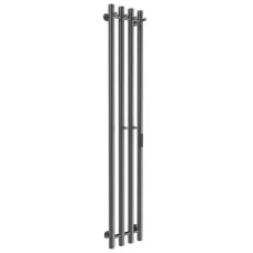 Полотенцесушитель электрический Маргроид Ferrum Inaro 4 СНШ 150*6*18 Графит, скрытого монтажа, таймер справа по середине (крючки 4/2)