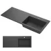 Раковина Roxen Faber 120R black 120x48 правый, черный