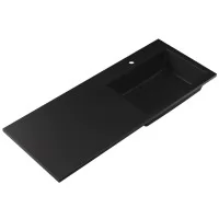 Раковина Roxen Faber 120R black 120x48 правый, черный