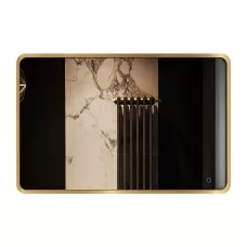 Зеркало Roxen Simon 510205-100GB 100x70 с LED подсветкой брашированное золото