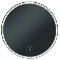 Зеркало Roxen Enry Round 510235-70GM рама серебристая, с подсветкой и антизапотеванием
