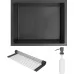Кухонная мойка Roxen Uno 560210-54B PVD оружейная сталь со смесителем Keit 500504GM-GR