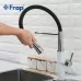 Смеситель для кухни Frap F4452-8 Черно-белый/Хром