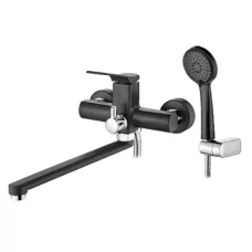 Смеситель для ванны Ledeme L2275B черный/хром
