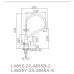 Смеситель для кухни под фильтр Ledeme L4855-2 черный\хром